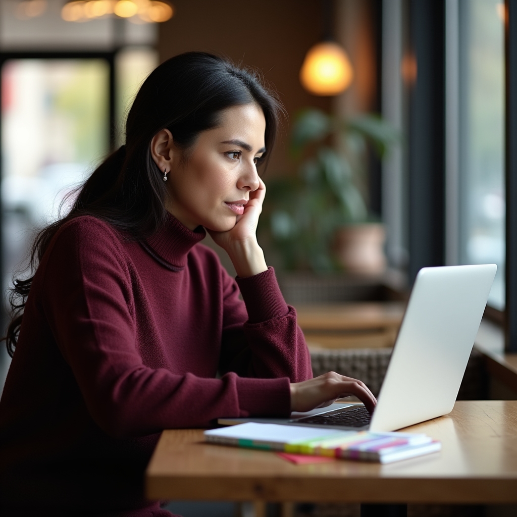 Владелец малого бизнеса изучает аналитику рекламных кампаний
