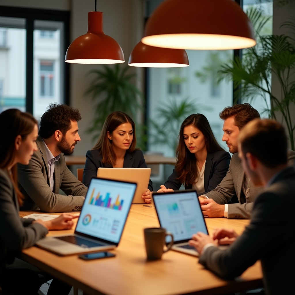 Участники воркшопа анализируют рекламные данные на ноутбуках